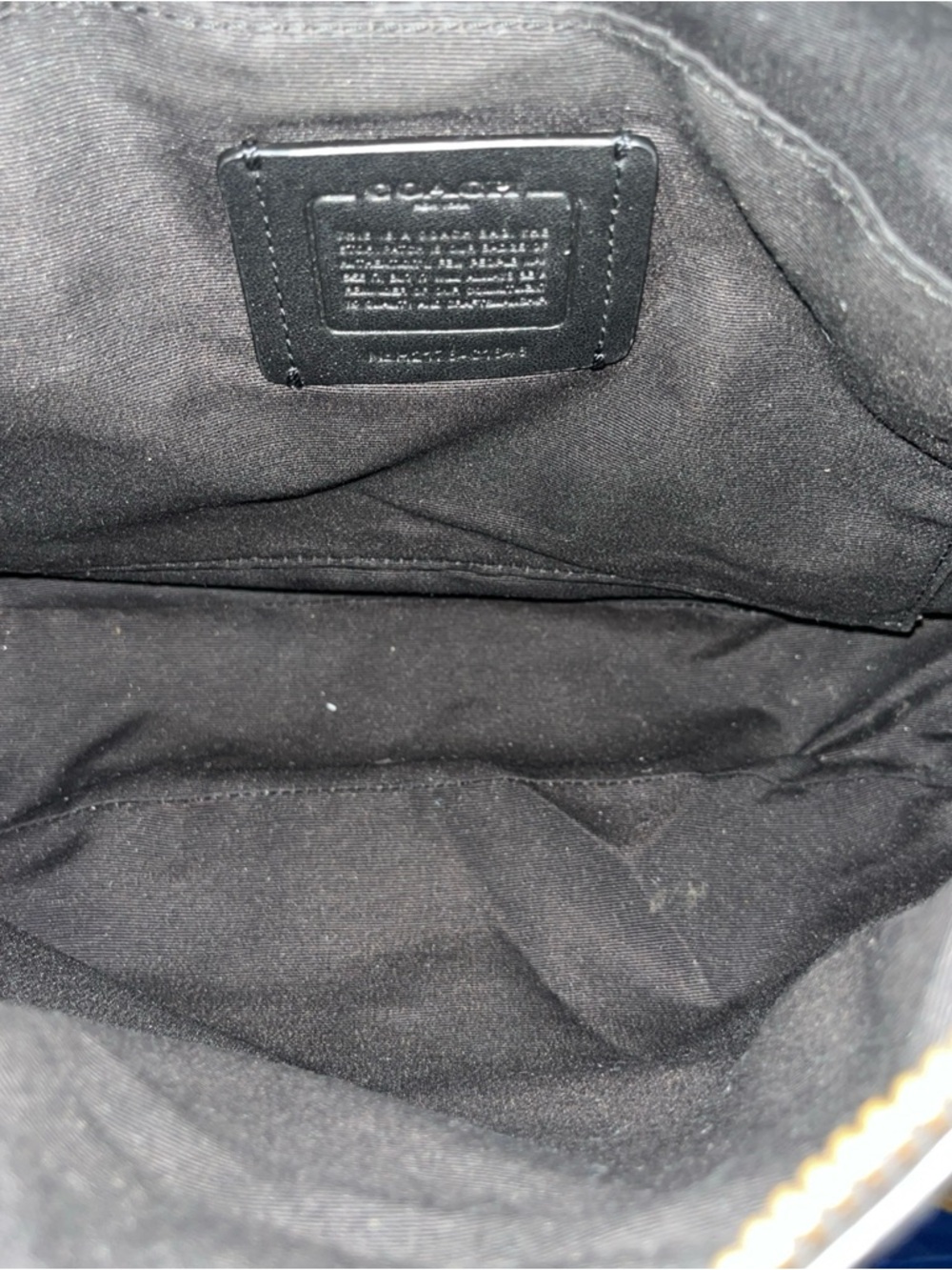 Coach Black Pebbled Leather Shoulder Bag with Gold Logo - Picture 8 of 12